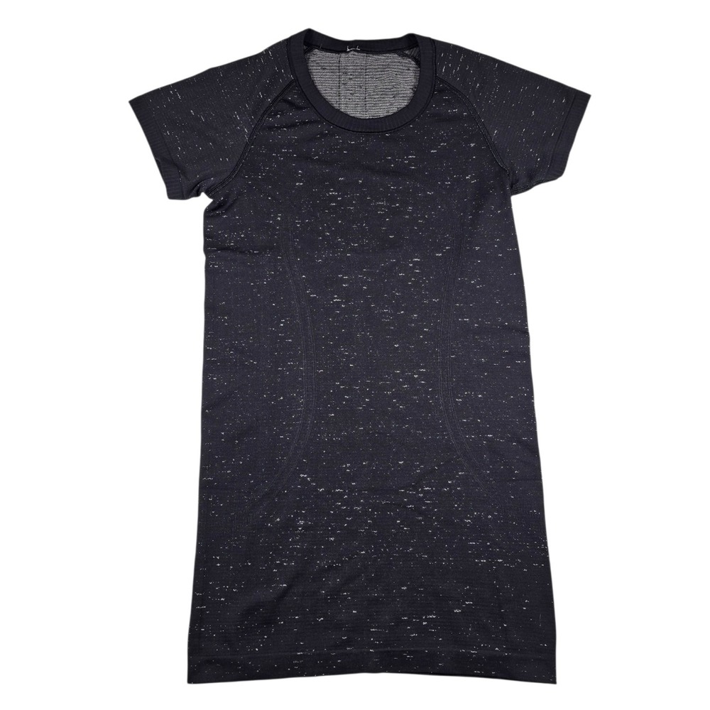 Lululemon Swiftly Tech Performance Black Short Sleeve 2.0 Shirt Women's 4 *Long